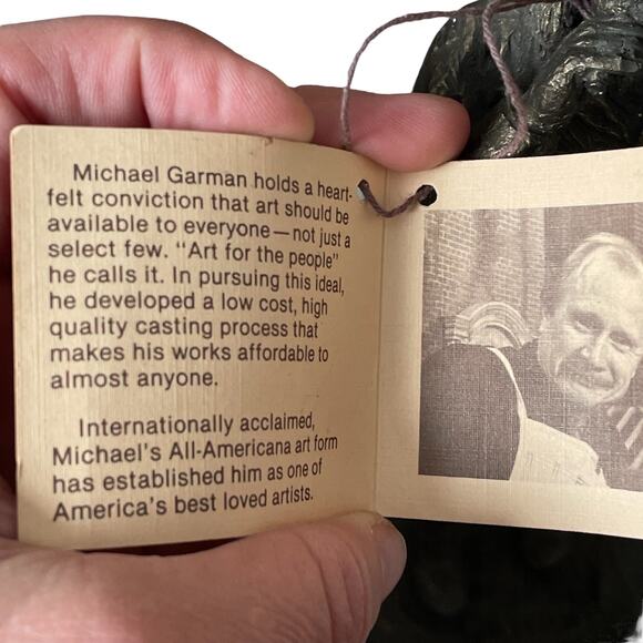 Michael Garman Shootist Cowboy Sculpture Vtg 1986 Western Statue Signed READ - Picture 15 of 15